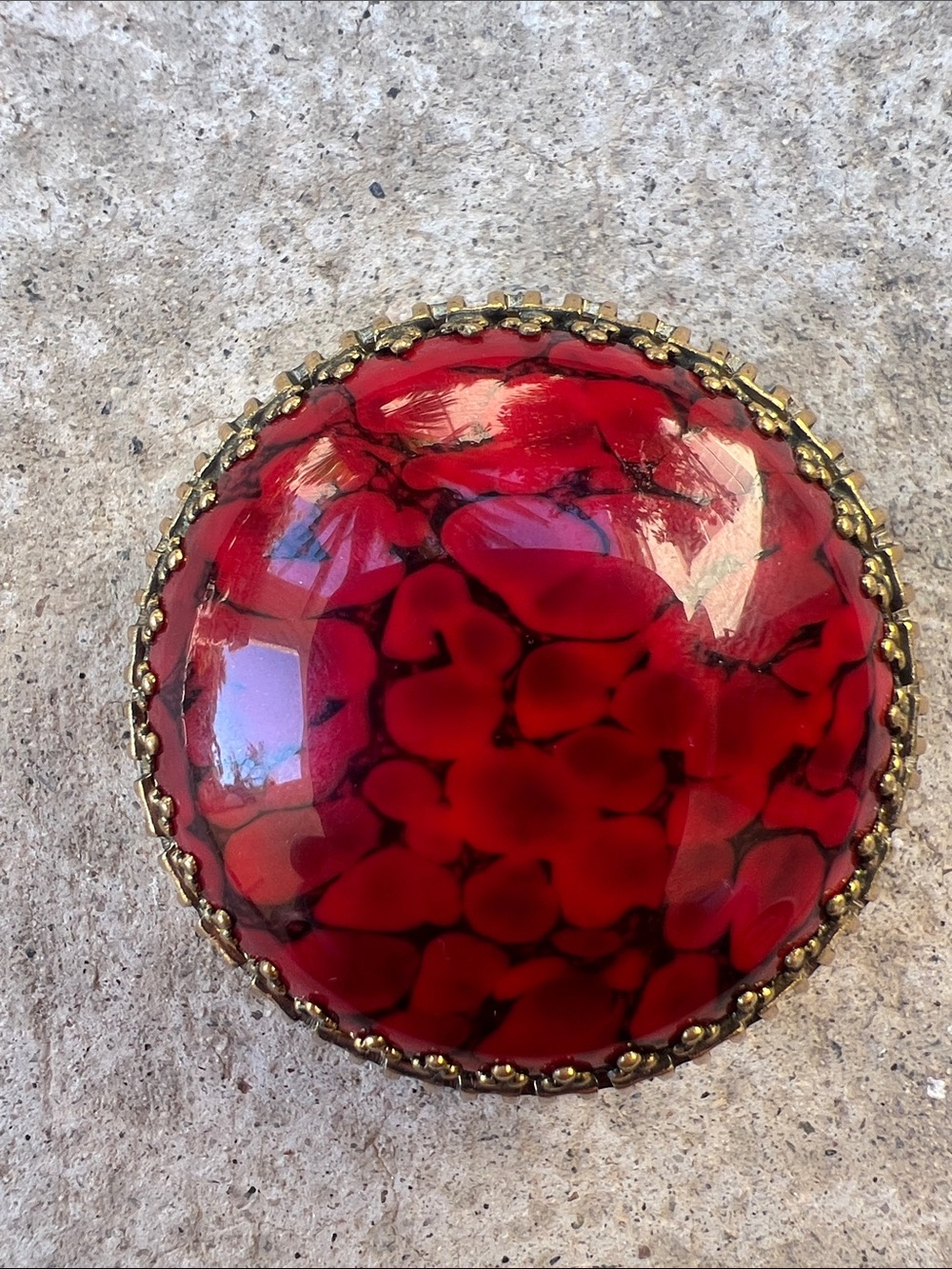 F# 87-vintage West German round brooch